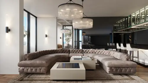Broadbeach I — detail of the completed interior